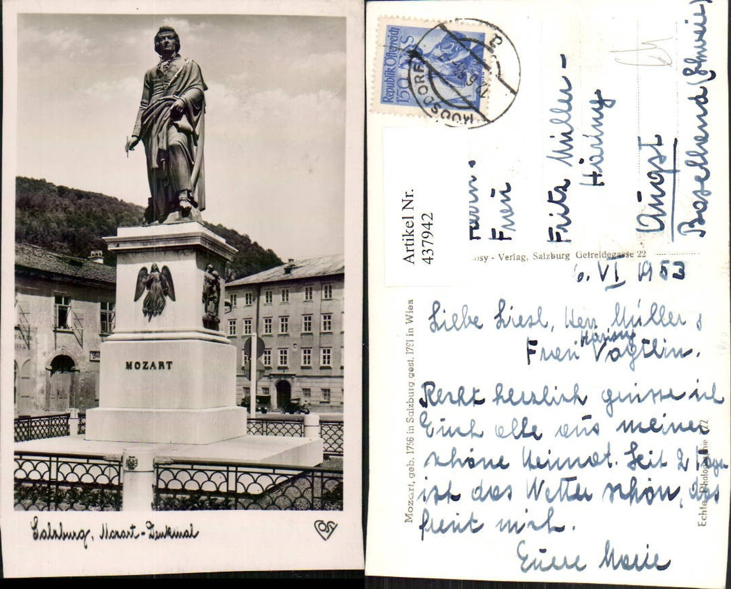 437942,Salzburg Mozart-Denkmal Statue pub Cosy