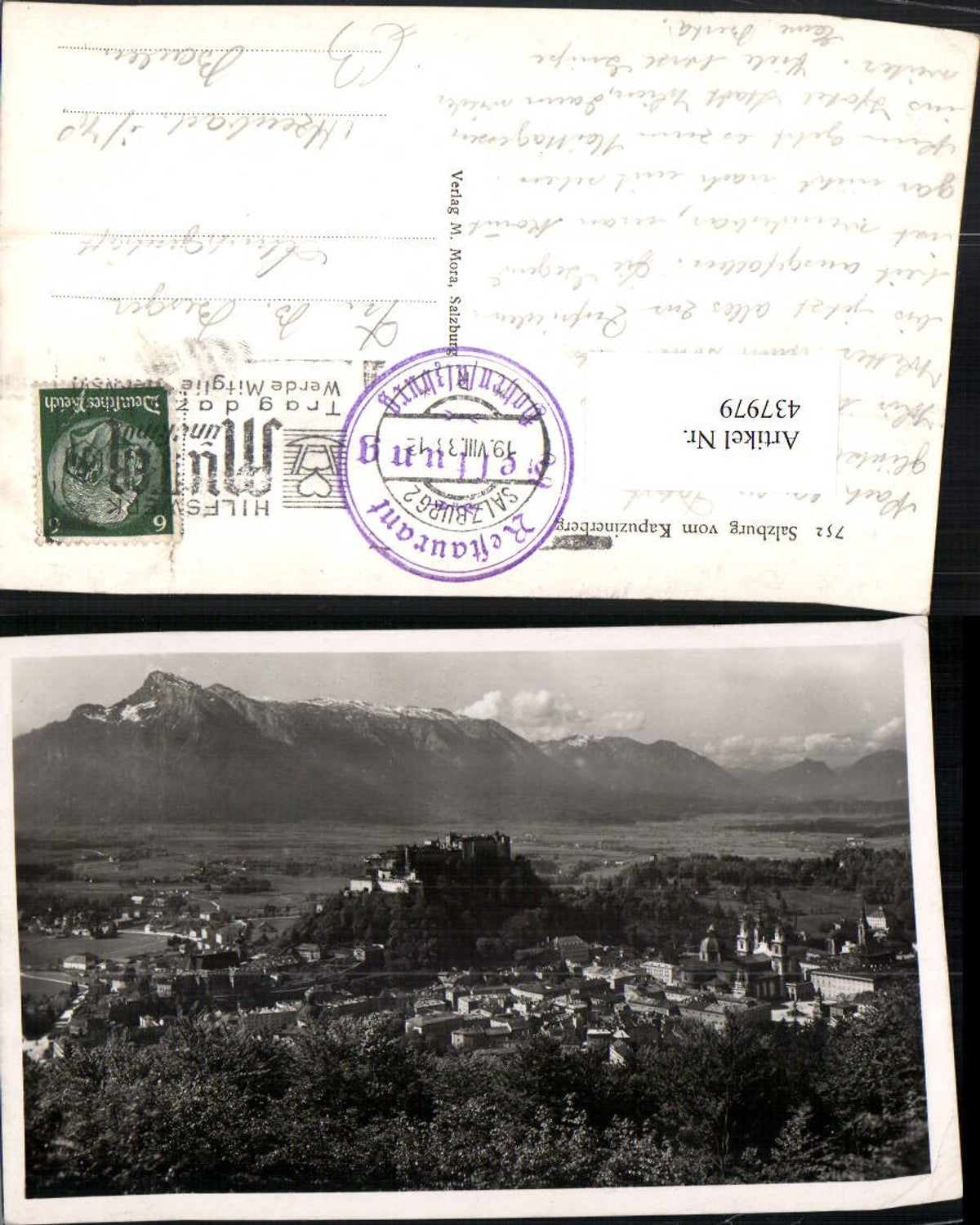 437979,Salzburg Totale vom Kapuzinerberg Bergkulisse