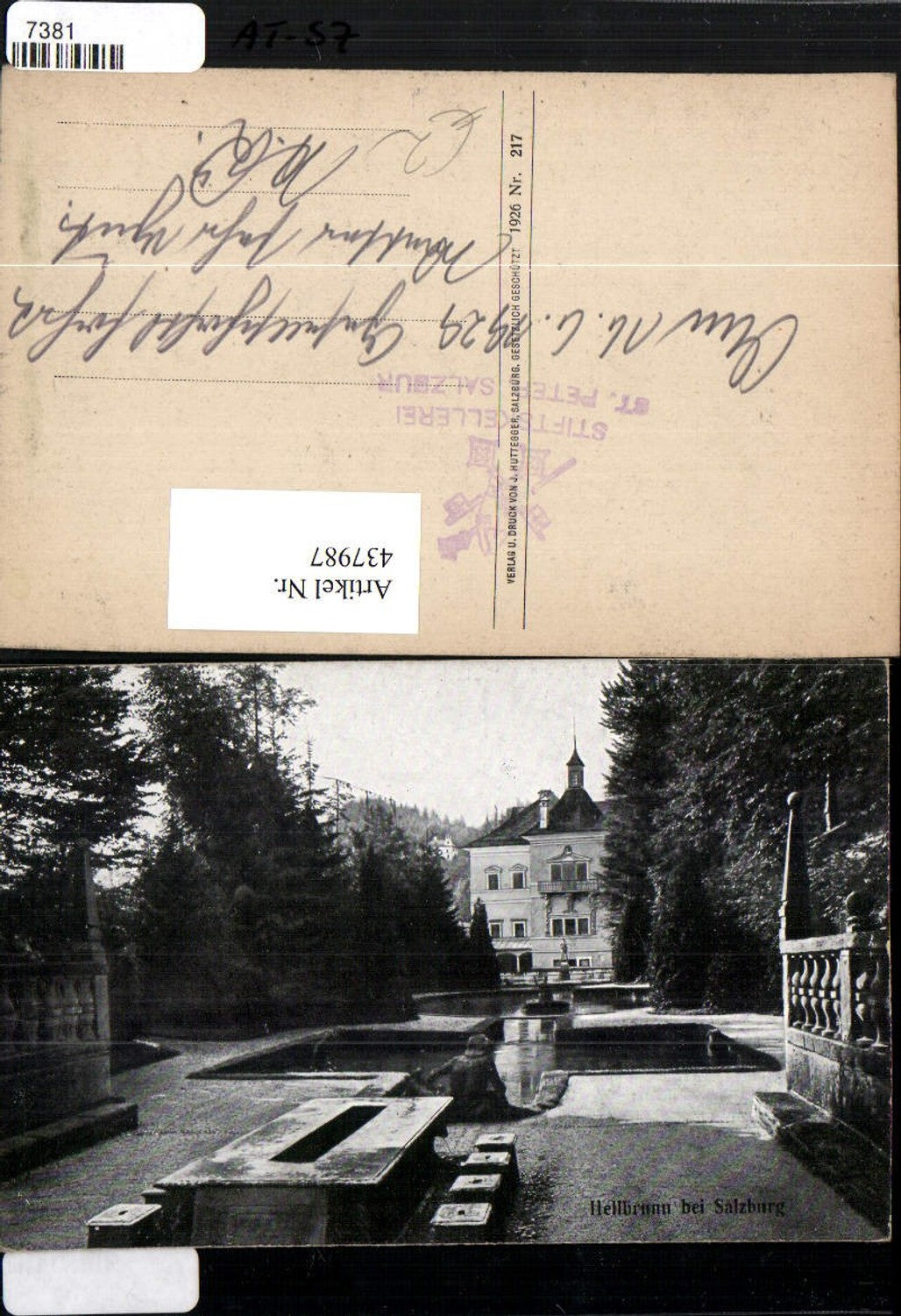 437987,Salzburg Schloss Hellbrunn Wasserbecken