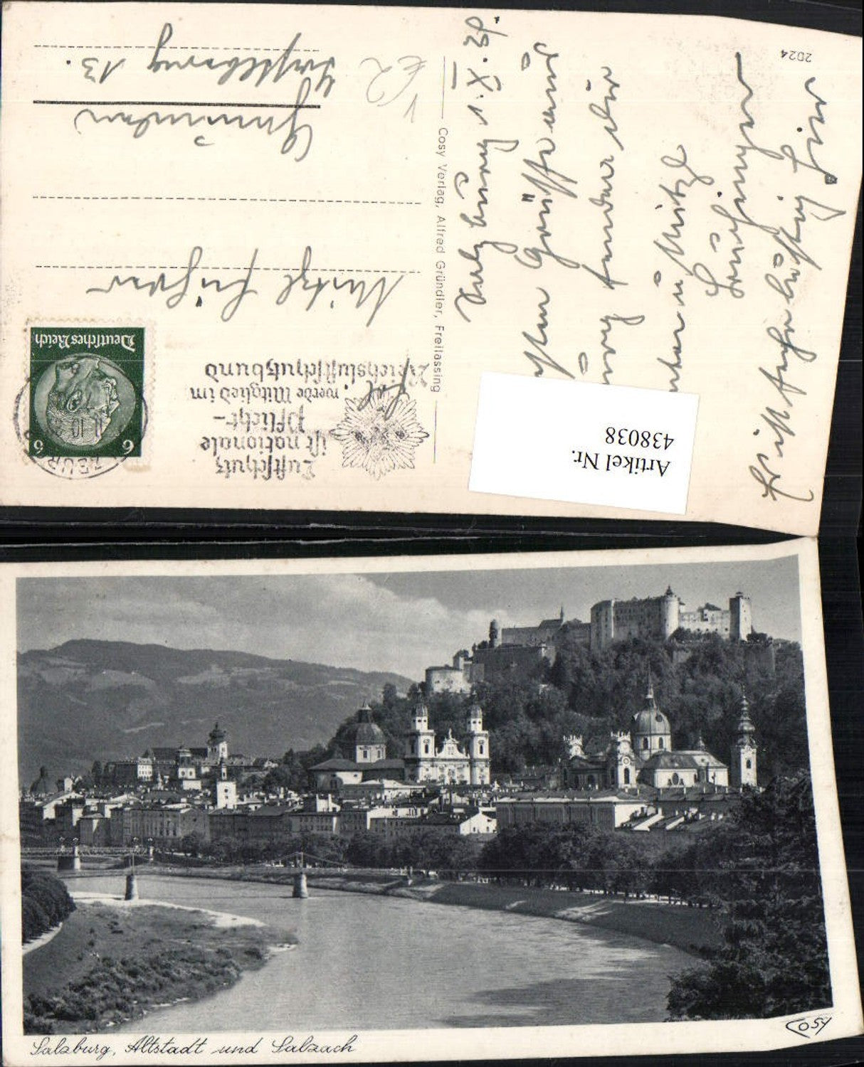 438038,Salzburg Teilansicht m. Festung Brücken pub Cosy