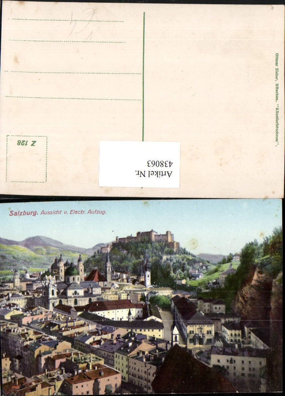 438063,Salzburg Totale m. Festung vom Elektrischen Aufzug pub Ottmar Zieher 128