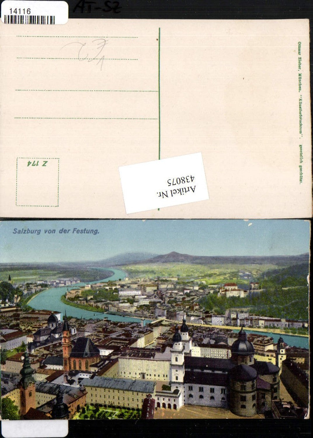 438075,Salzburg Totale von d. Festung pub Ottmar Zieher 174