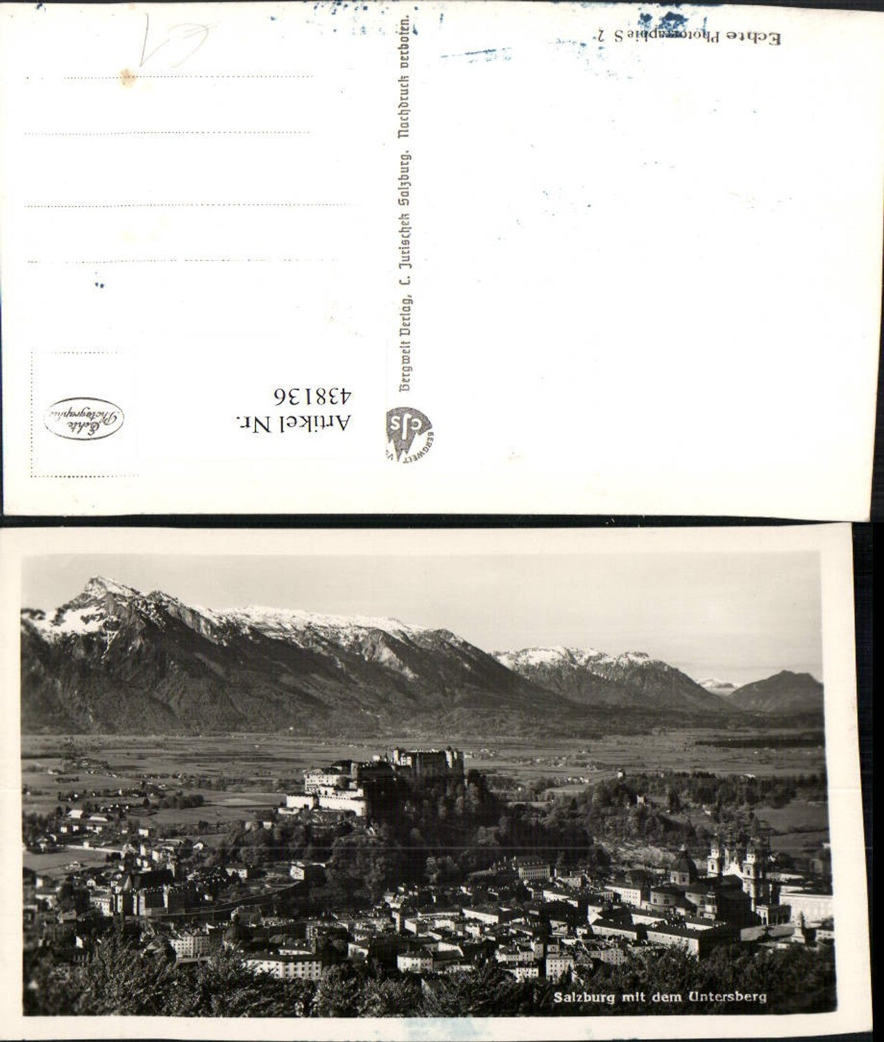 438136,Salzburg Totale m. Untersberg Bergkulisse