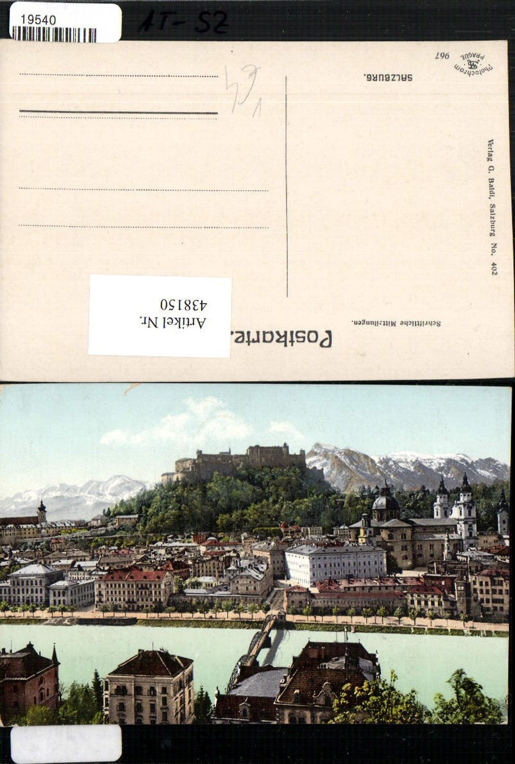 438150,Salzburg Teilansicht m. Festung Bergkulisse pub G. Baldi 402