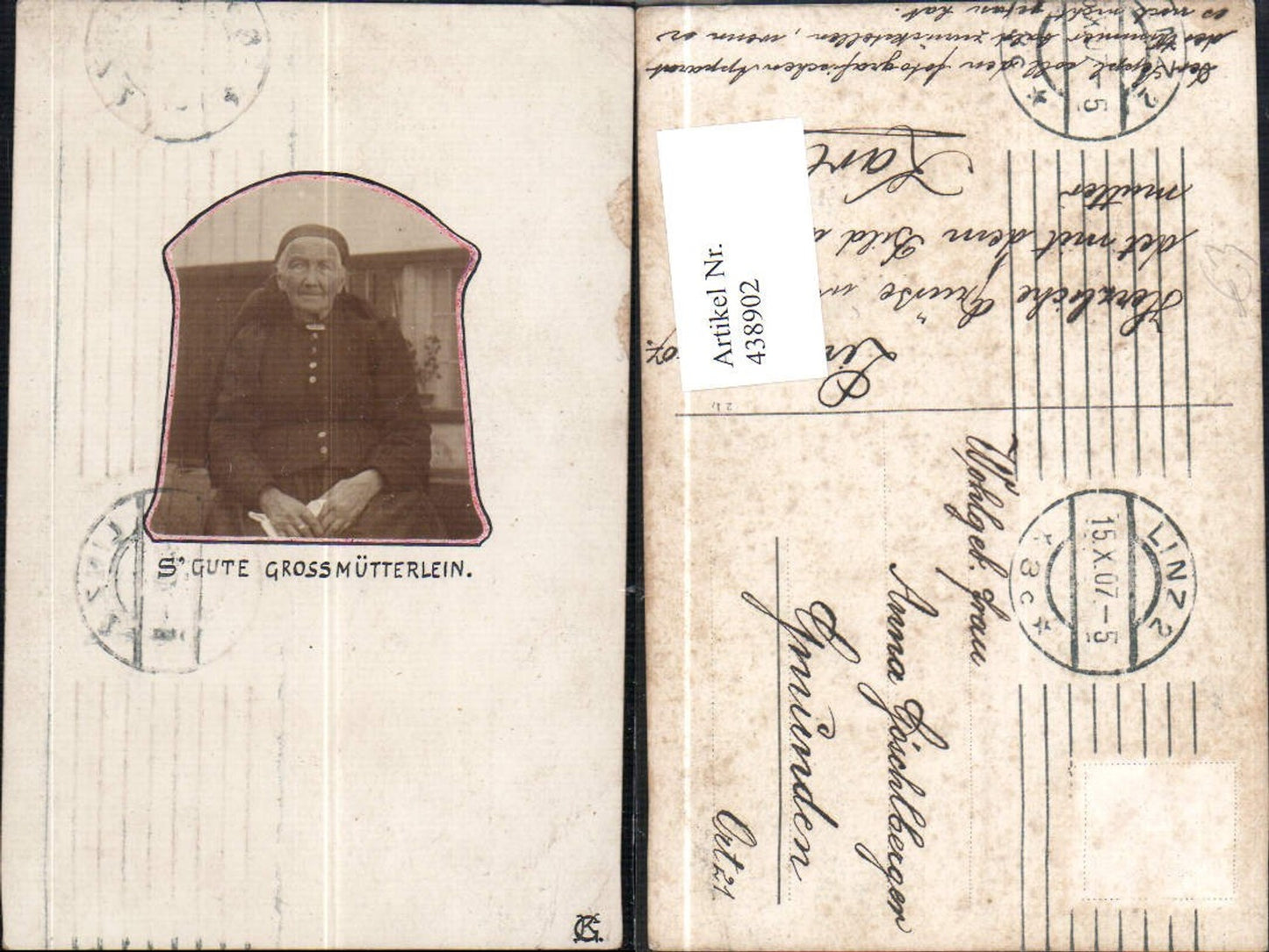 438902,Foto Ak Alte Frau S Gute Großmütterlein Passepartout