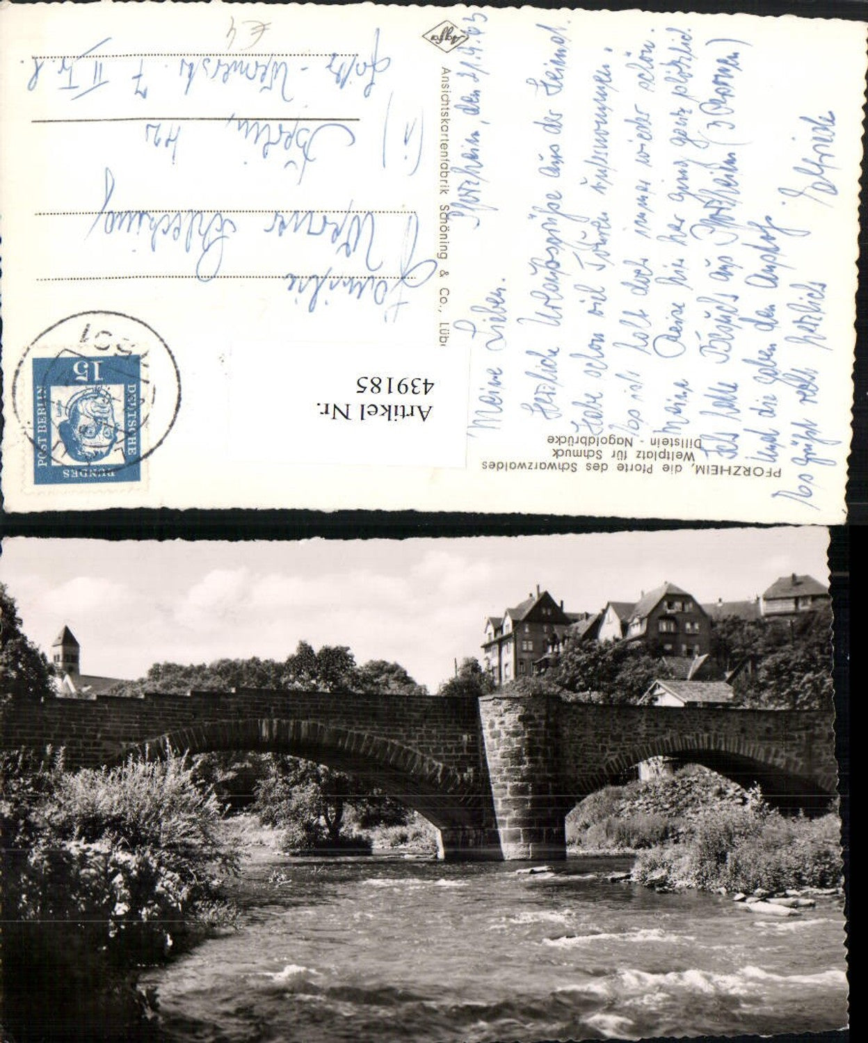 439185, Pforzheim Nagold Bridge River