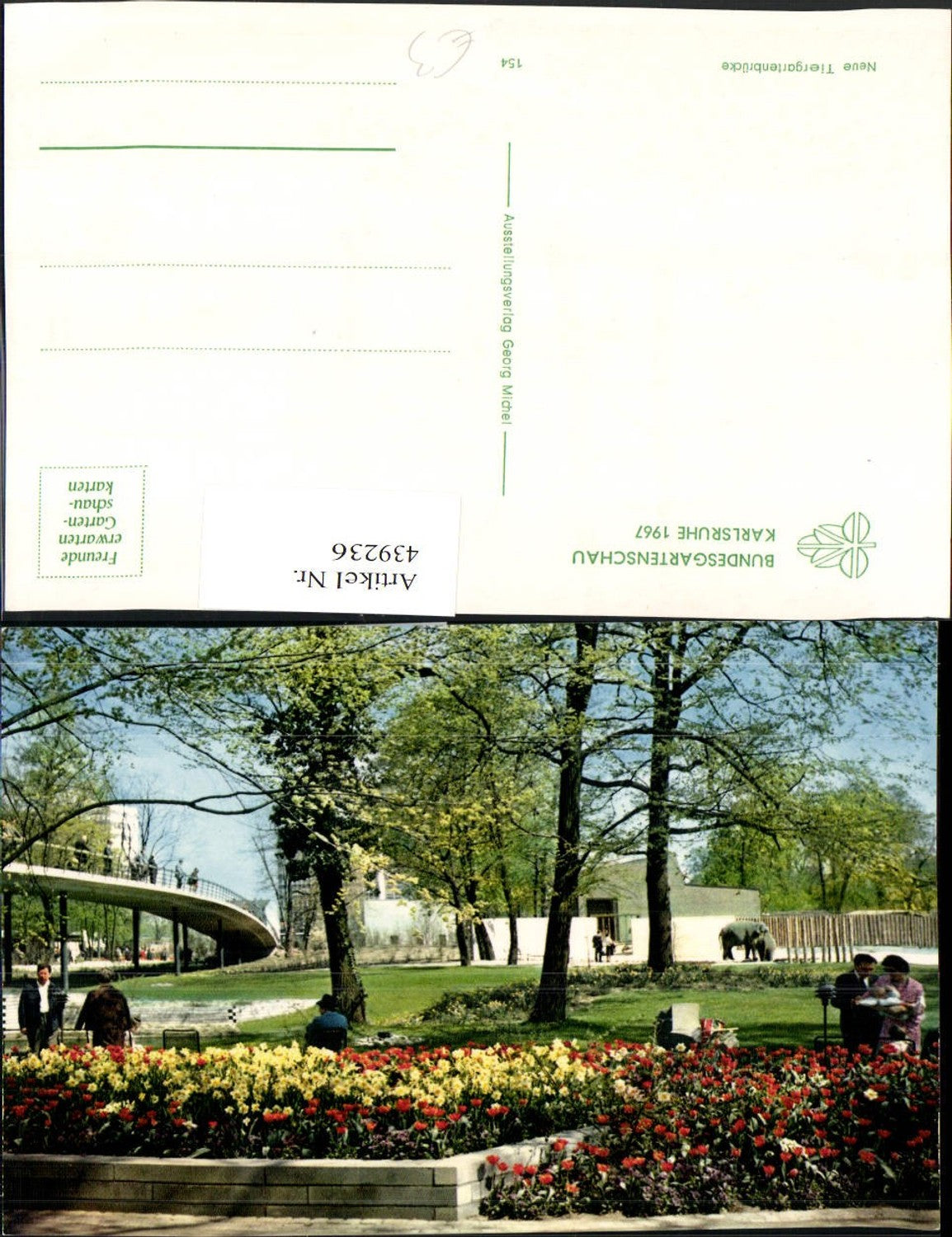 439236,Karlsruhe Bundesgartenschau 1967 Tiergartenbrücke Brücke