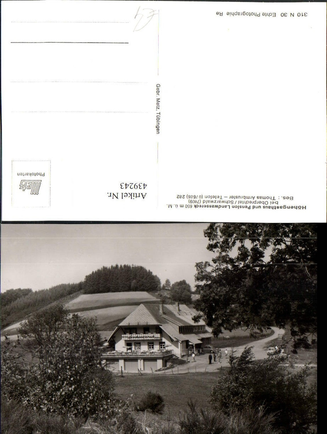 439243,Oberprechtal im Schwarzwald Höhengasthaus Pension Landwassereck