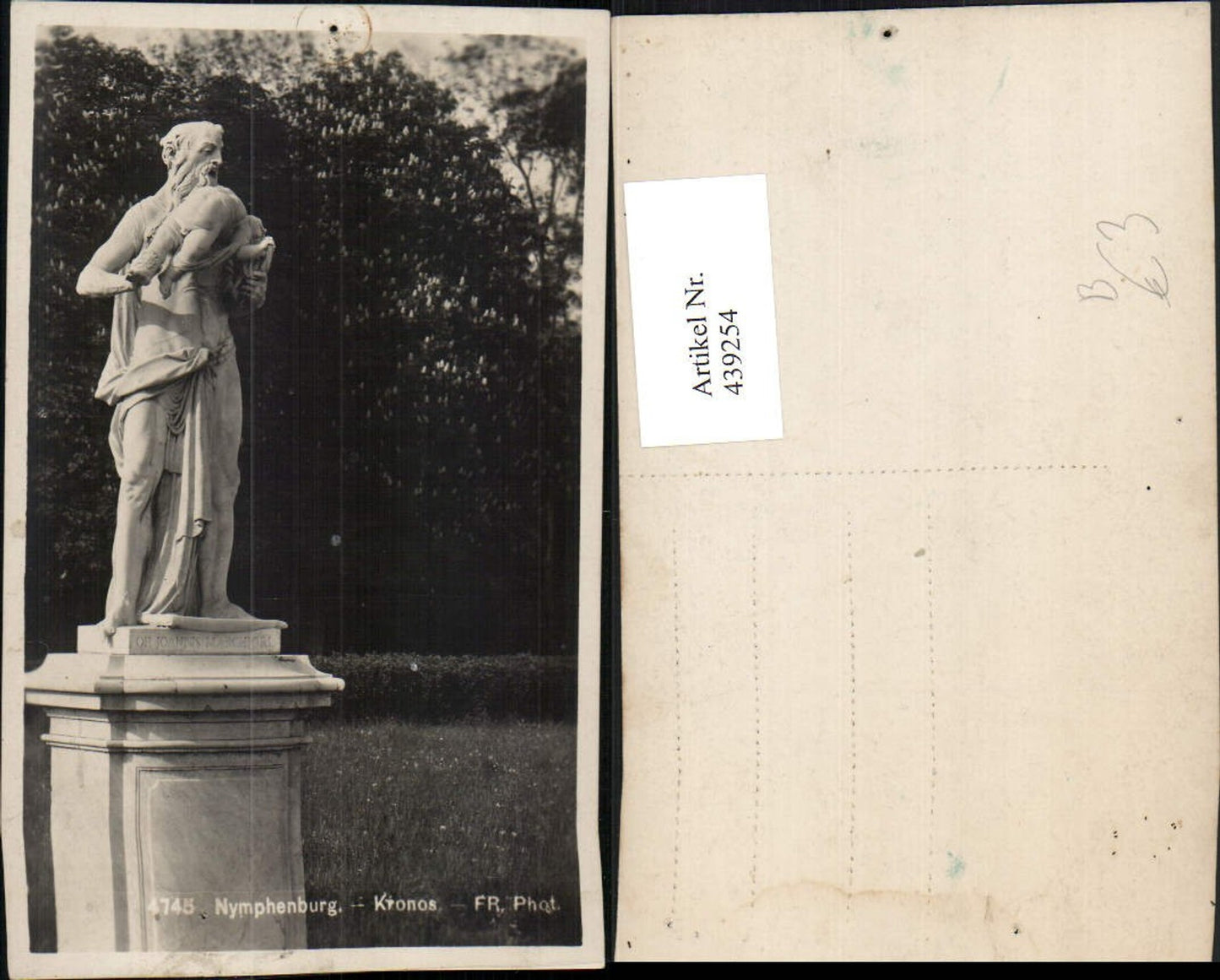 439254, Munich Nymphenburg Kronos Statue