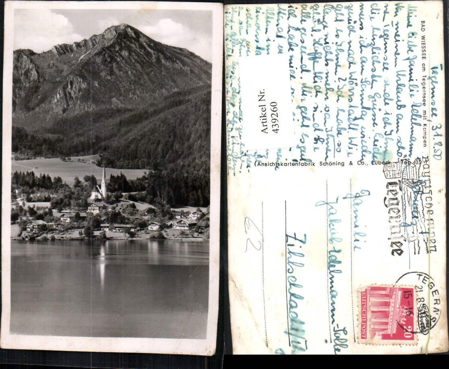 439260,Bad Wiessee am Tegernsee Totale m. Kampen Bergkulisse