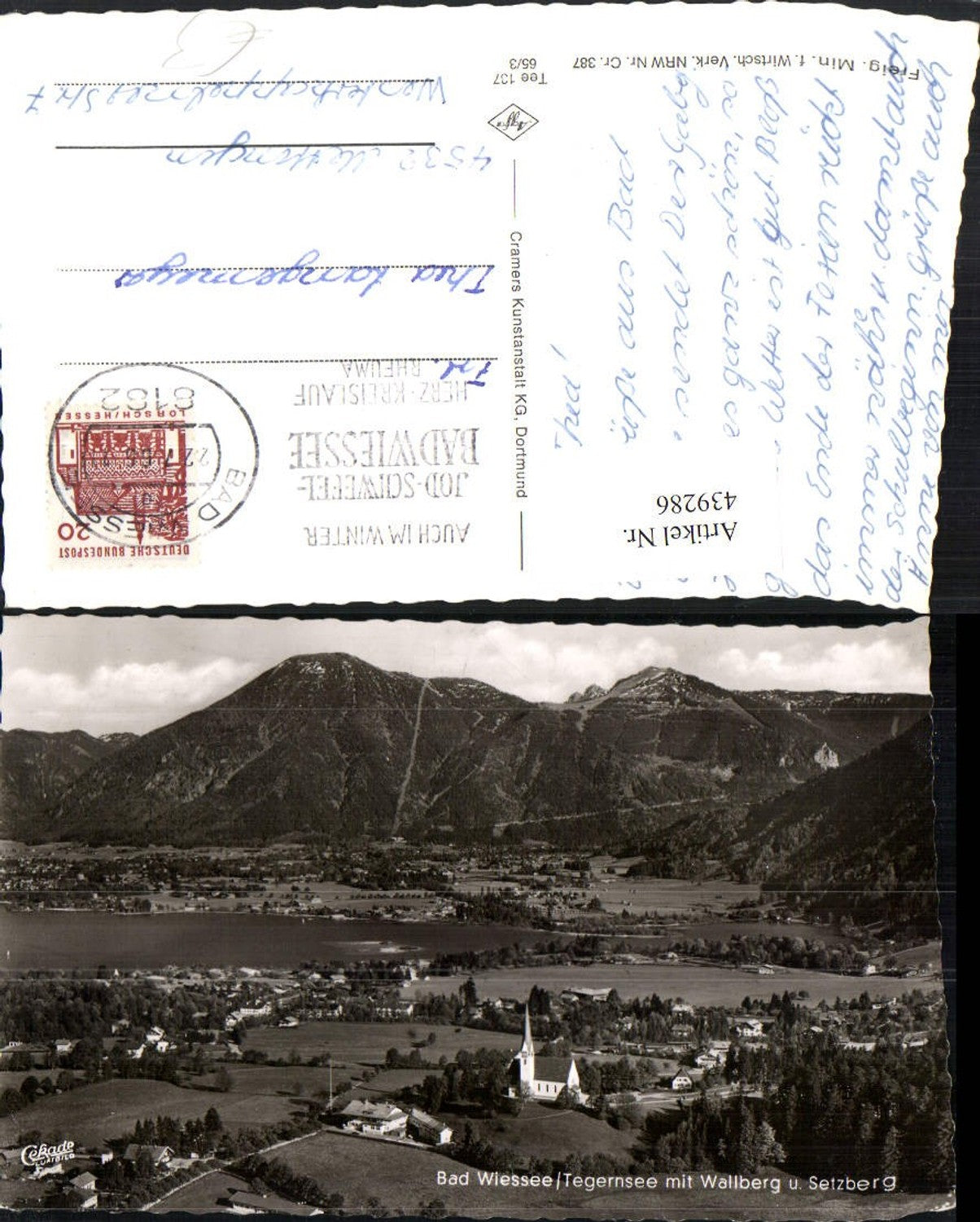 439286,Bad Wiessee am Tegernsee Totale m. Wallberg Bergkulisse Fliegeraufnahme