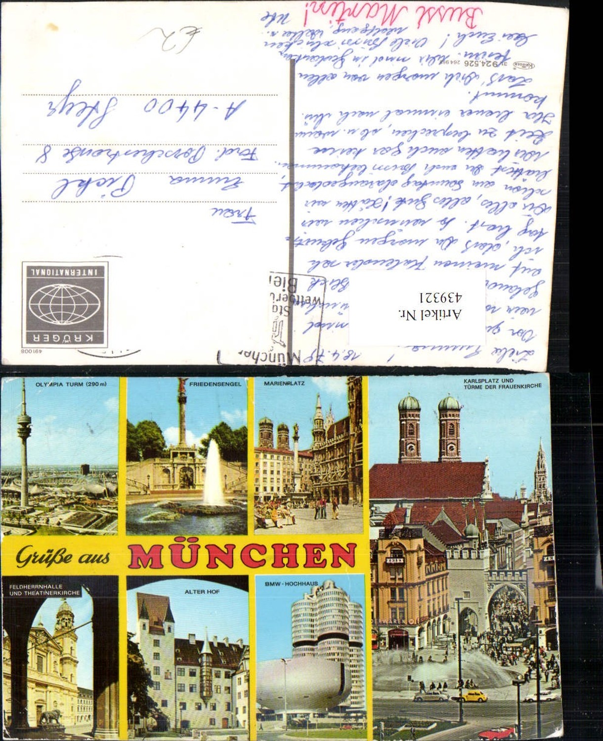 439321,München Olympia Turm Karlsplatz Marienplatz BWM-Hochhaus Mehrbildkarte