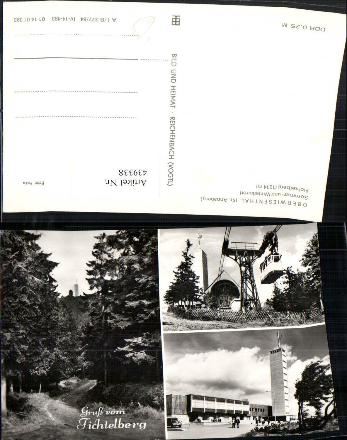 439338,Oberwiesenthal Fichtelberg Seilbahn Mehrbildkarte pub VEB