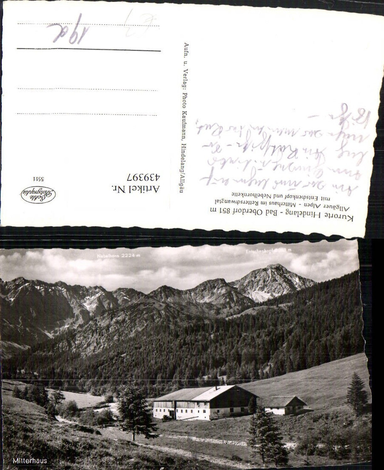 439397,Hindelang Bad Oberdorf Mitterhaus im Retterschwangtal Bergkulisse
