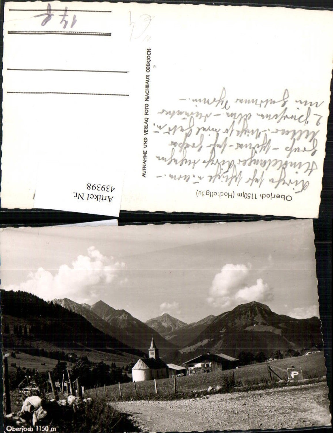 439398,Oberjoch b. Bad Hindelang Kirche Bergkulisse