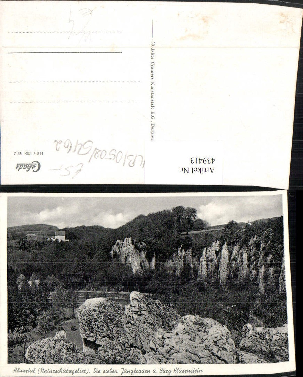 439413,Hönnetal b. Neuenrade Sieben Jungfrauen u. Burg Klusenstein