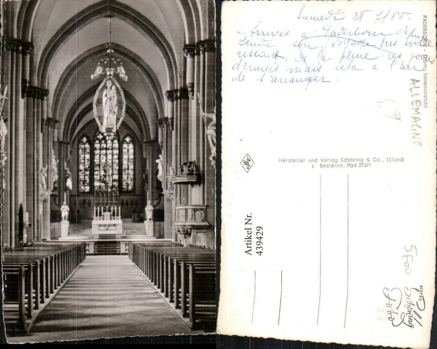 439429,Paderborn Dom Kirche Innenansicht