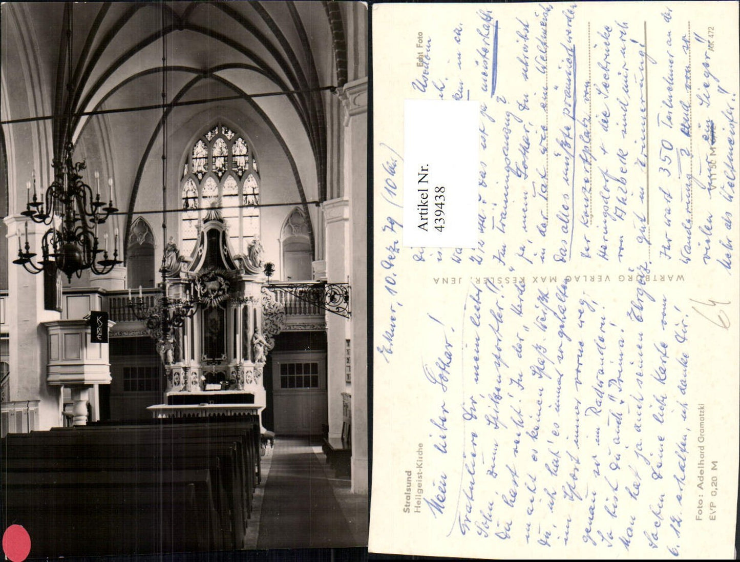 439438,Stralsund Heilgeist-Kirche Innenansicht