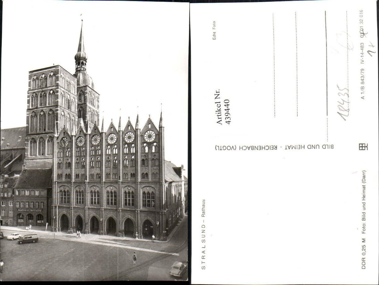 439440,Stralsund Rathaus Gebäude pub VEB