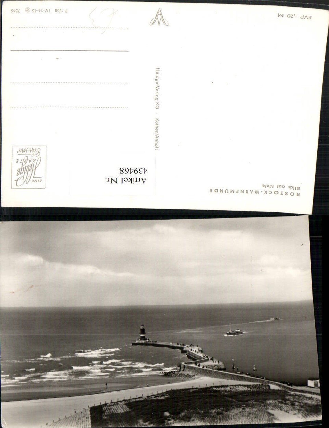 439468,Rostock Warnemünde Blick auf Mole Leuchtturm