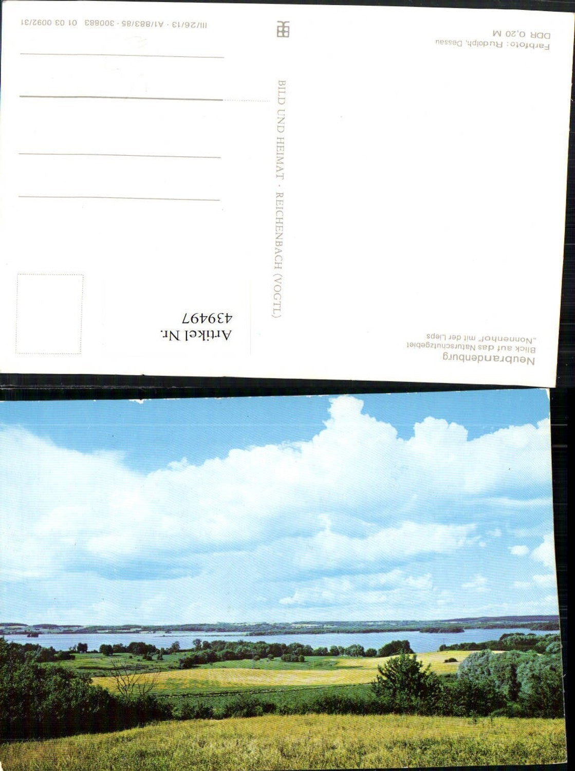 439497,Neubrandenburg Naturschutzgebiet Nonnenhof pub VEB