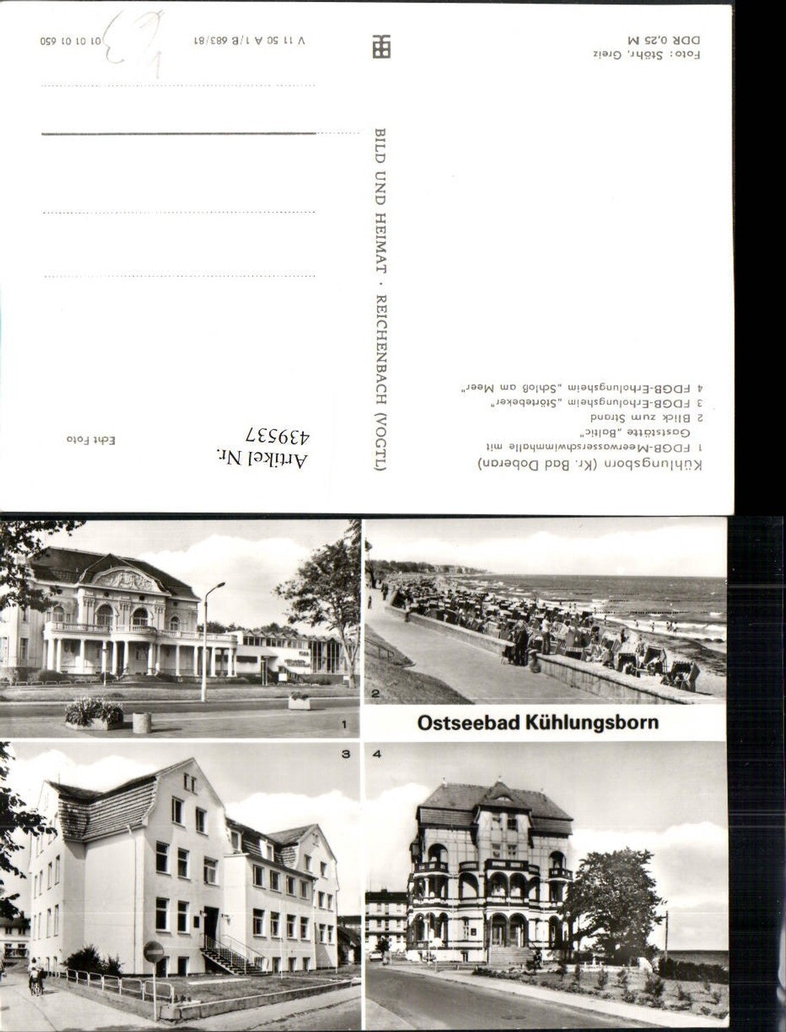 439537,Ostseebad Kühlungsborn Strand Schwimmhalle Mehrbildkarte pub VEB