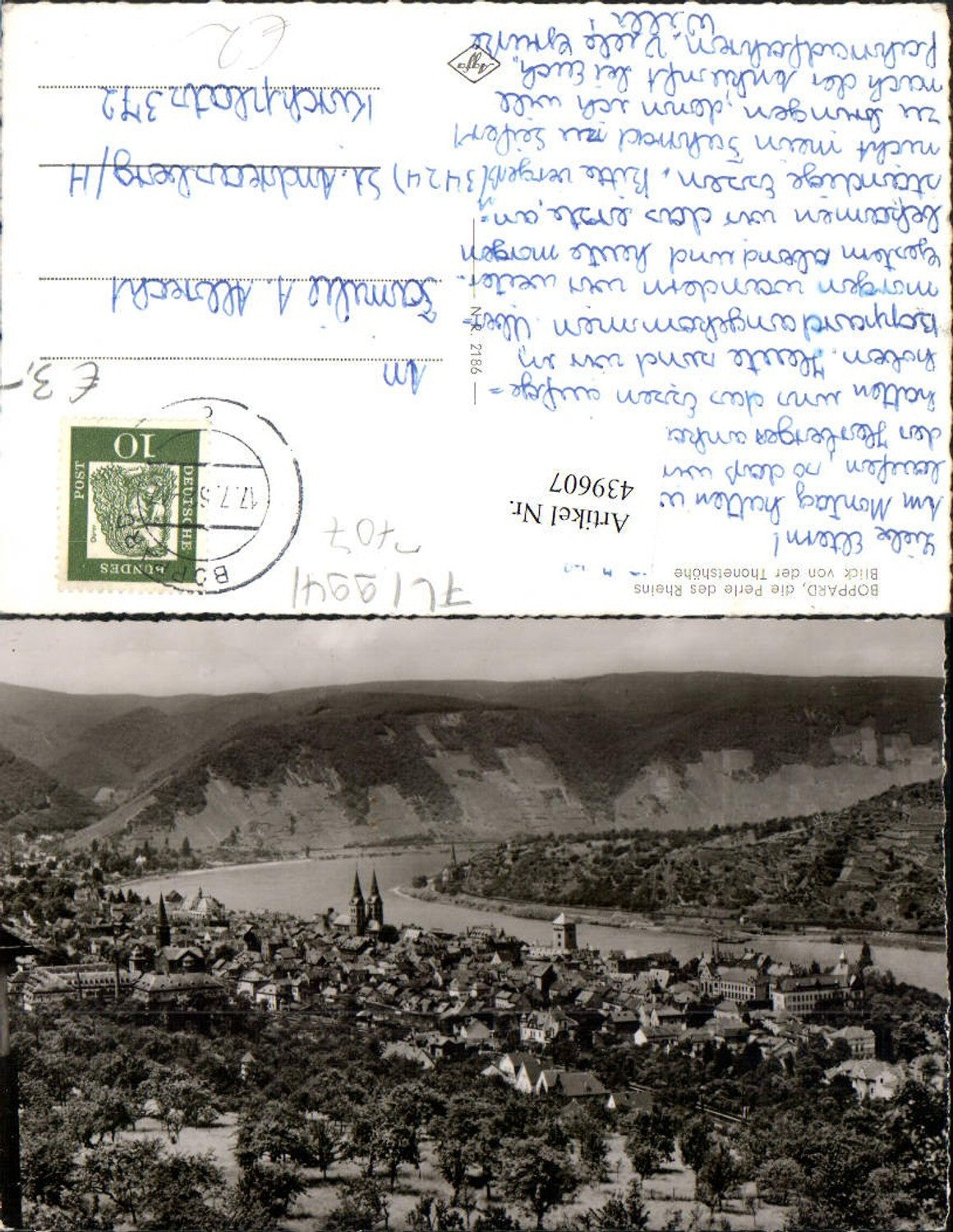 439607,Boppard am Rhein Totale von d. Thonetshöhe