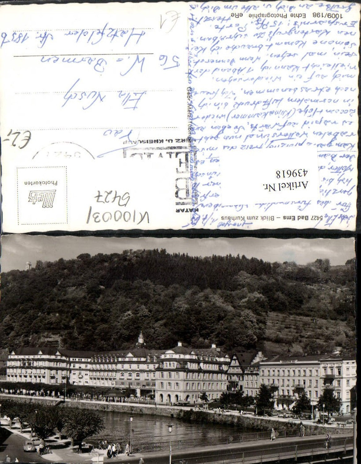 439618,Bad Ems Blick zum Kurhaus Brücke