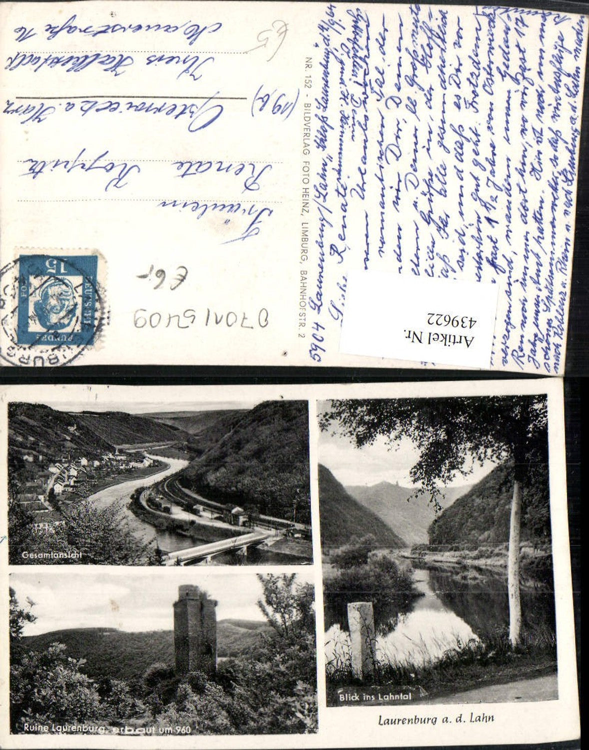 439622,Laurenburg an d. Lahn Totale Ruine Mehrbildkarte