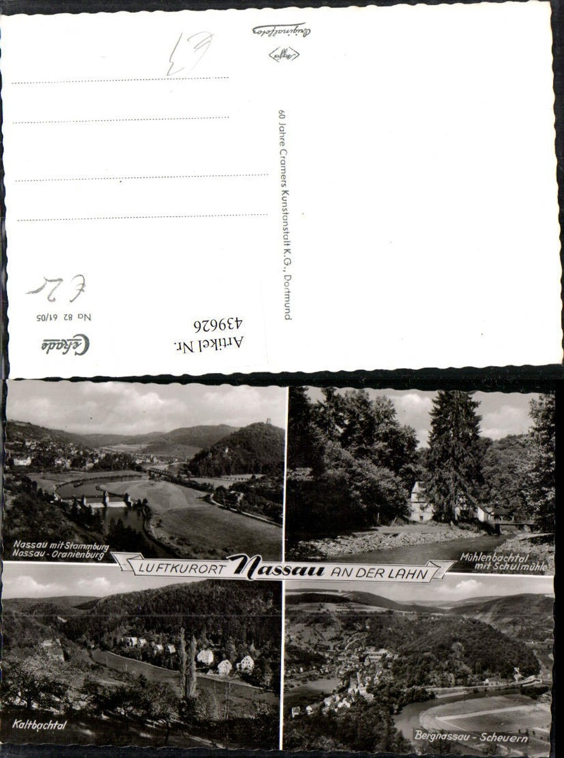 439626,Nassau an d. Lahn Totale Mühlenbachtal Kaltbachtal Mehrbildkarte