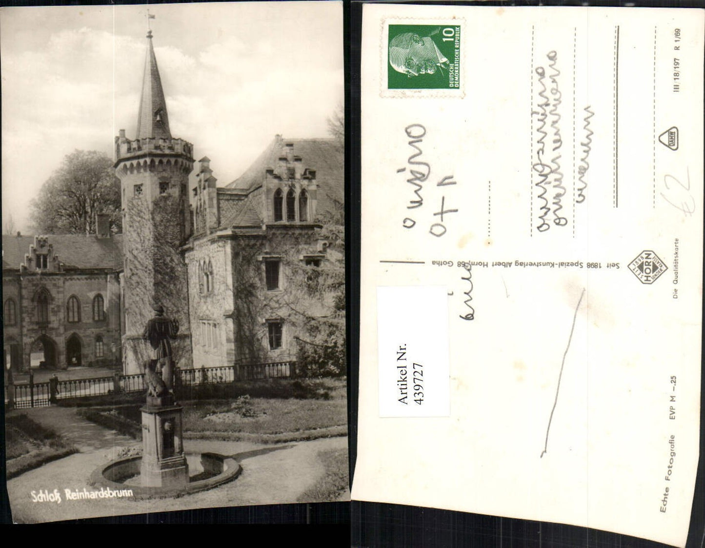 439727,Schloss Reinhardsbrunn Denkmal Statue Turm