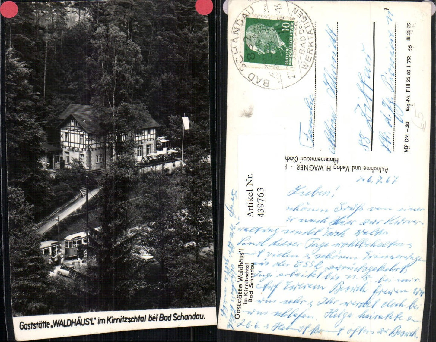 439763,Bad Schandau Gaststätte Waldhäusl im Kirnitzschtal