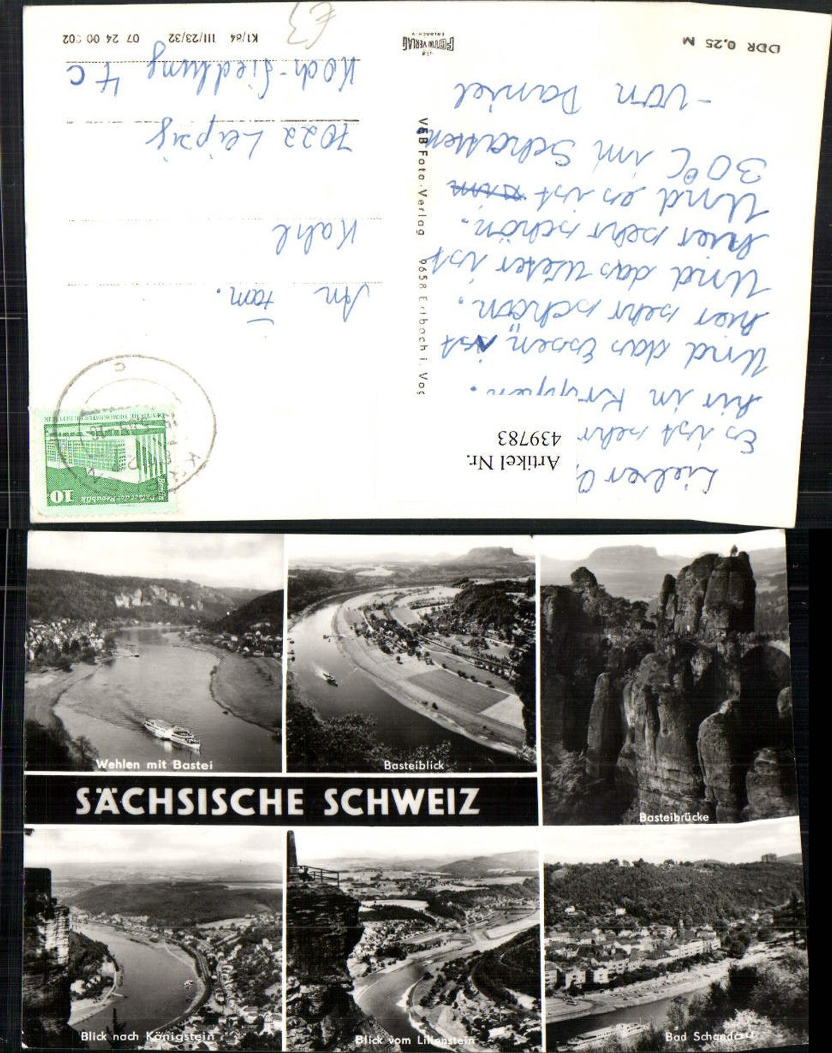 439783,Sächsische Schweiz Wehlen Schandau Totale Bsteibrücke Mehrbildkarte