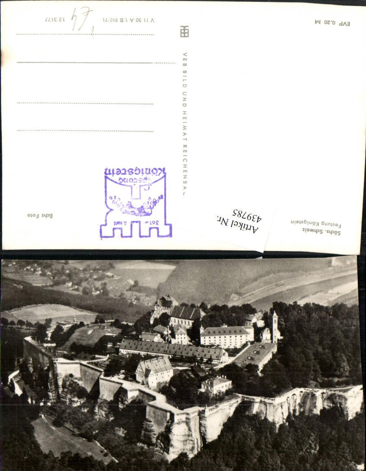 439785,Sächsische Schweiz Festung Königstein pub VEB