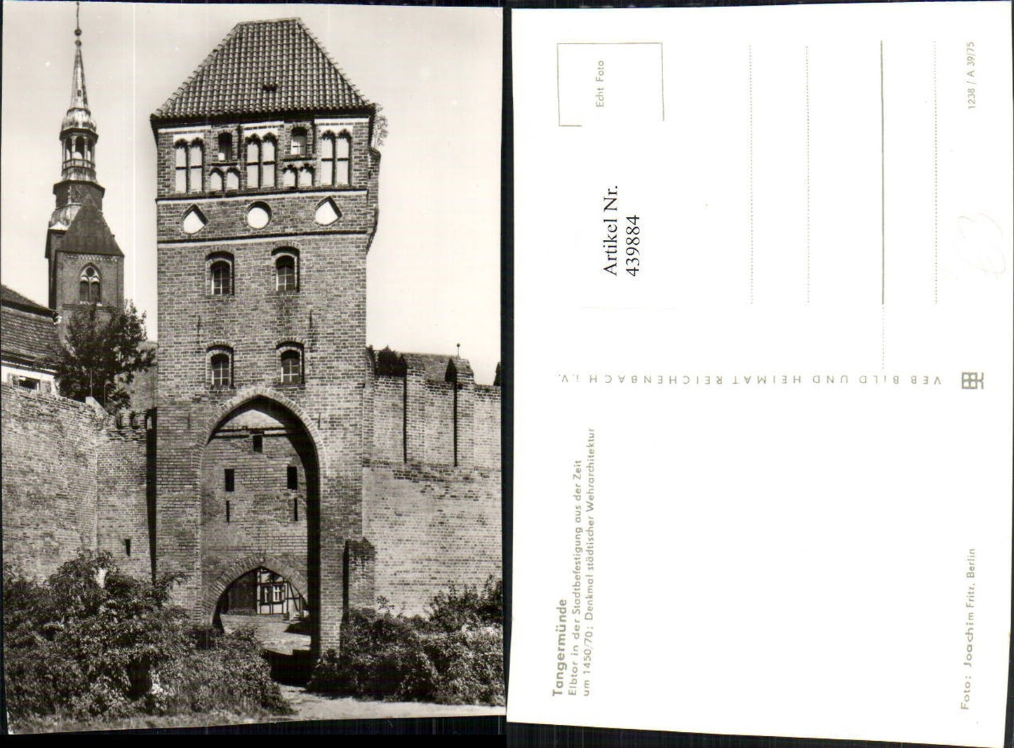 439884,Tangermünde Elbtor Tor in der Stadtbefestigung pub VEB