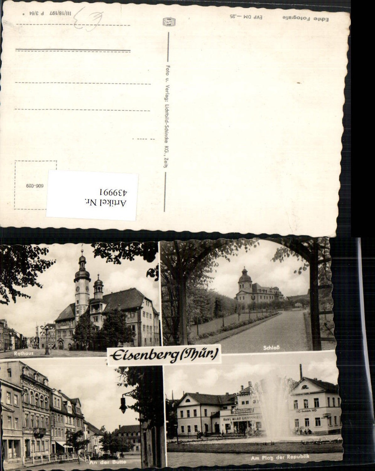 439991, Eisenberg Town Hall Castle Square Republic Multi-view map