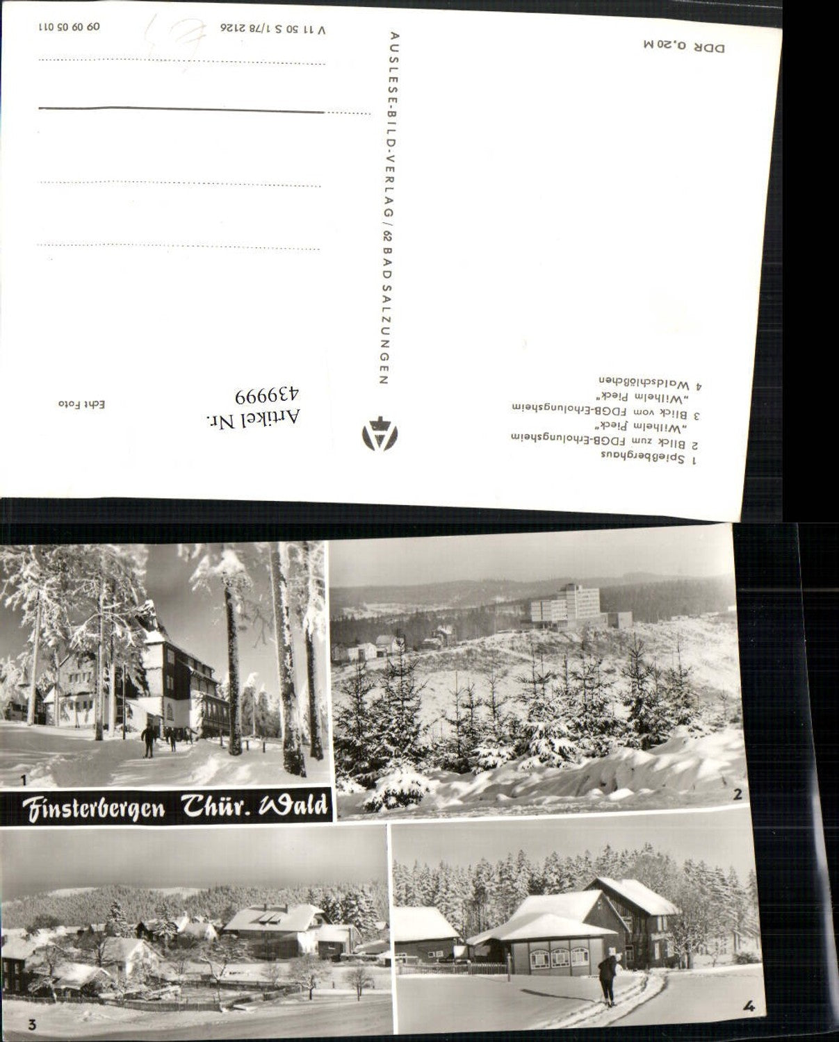 439999,Finsterbergen Teilansicht Spießberghaus Winterbilder Mehrbildkarte