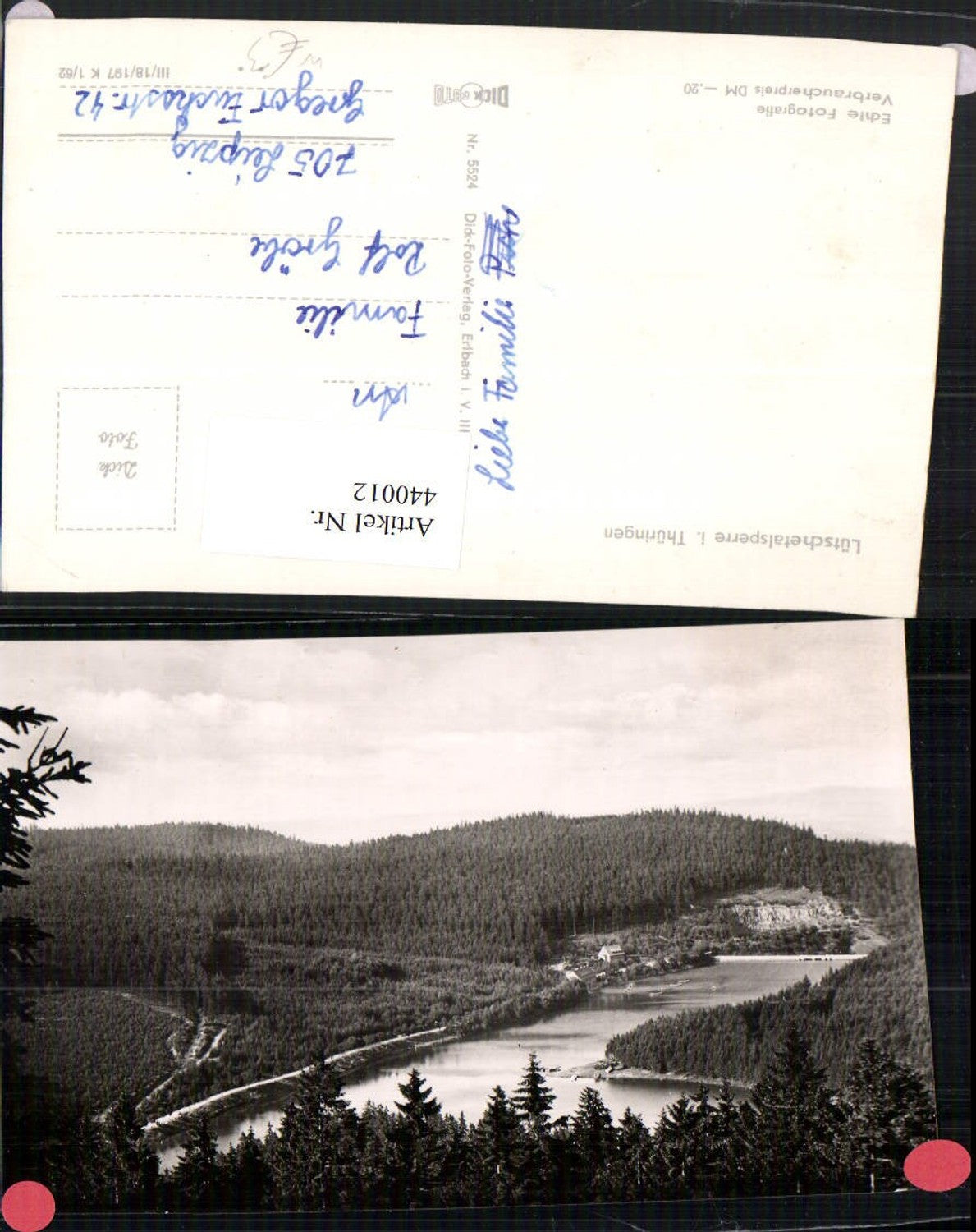 440012, Lütschetalsperre Dam in Thuringia near Frankenhain