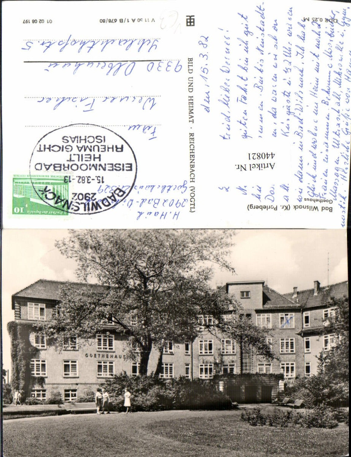 440821, Bad Wilsnack Goethe House Building pub VEB