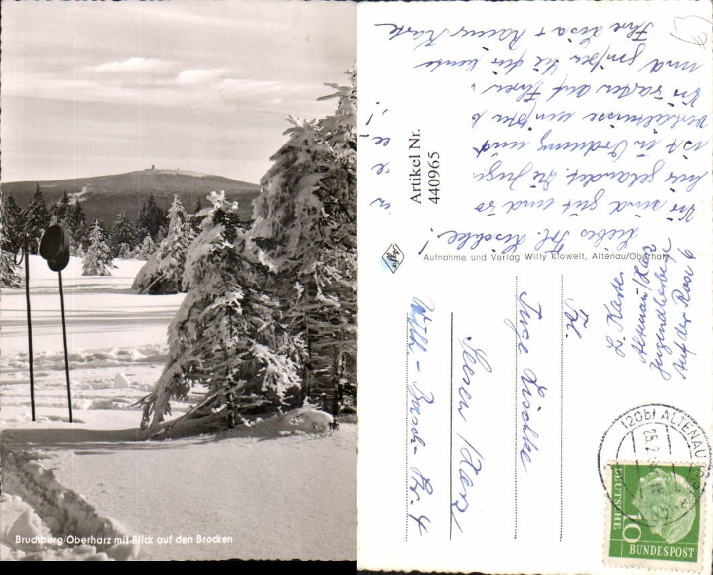 440965,Bruchberg im Oberharz m. Blick auf den Brocken Winterlandschaft