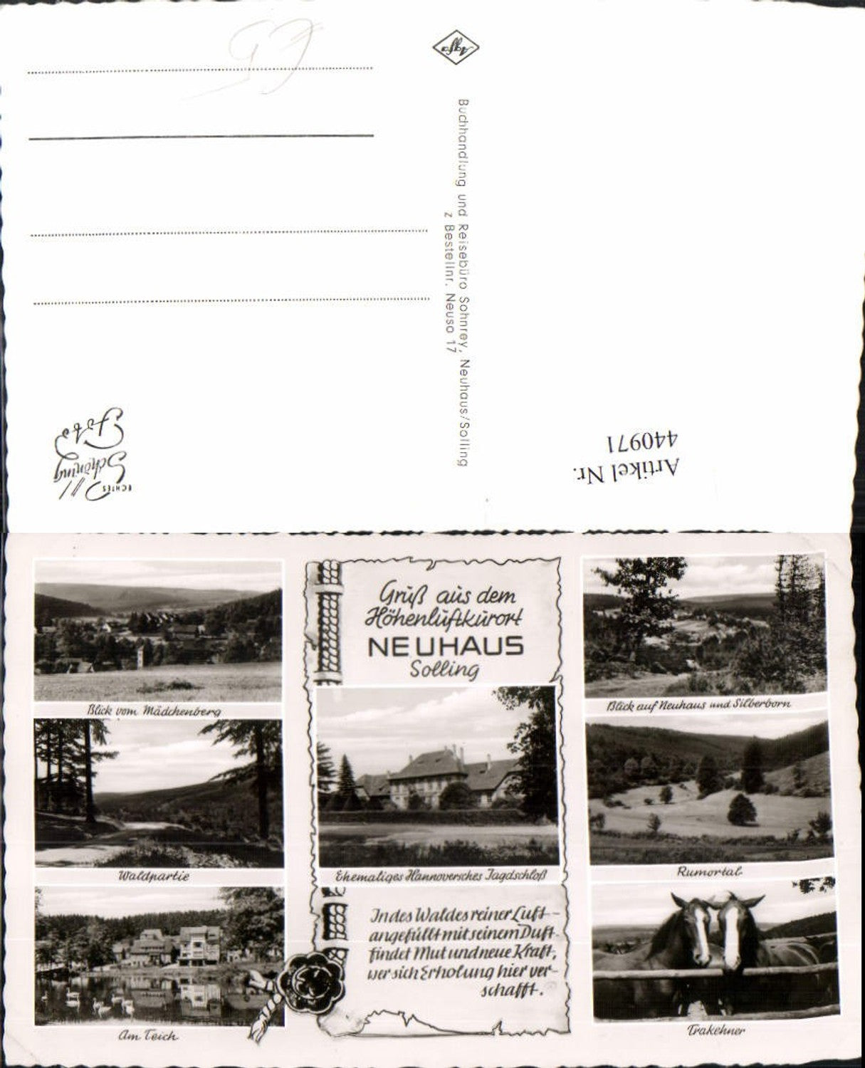 440971,Neuhaus Solling Totale Teich Rumortal Jagdschloss Mehrbildkarte