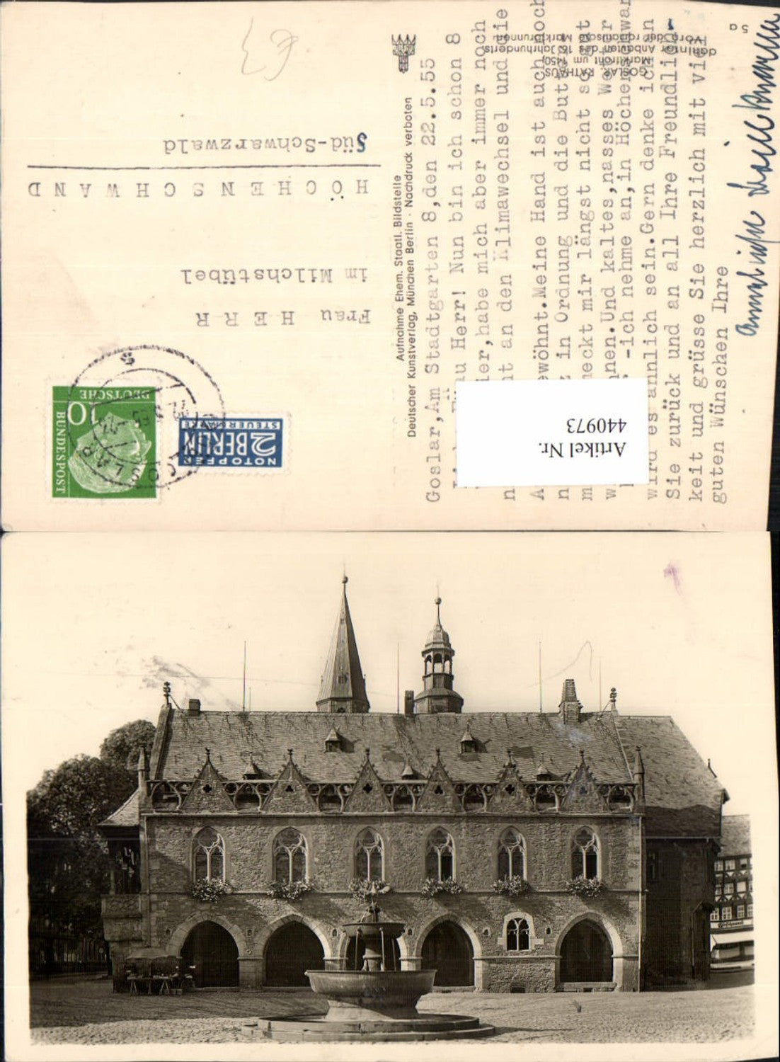 440973,Goslar Rathaus Gebäude Brunnen