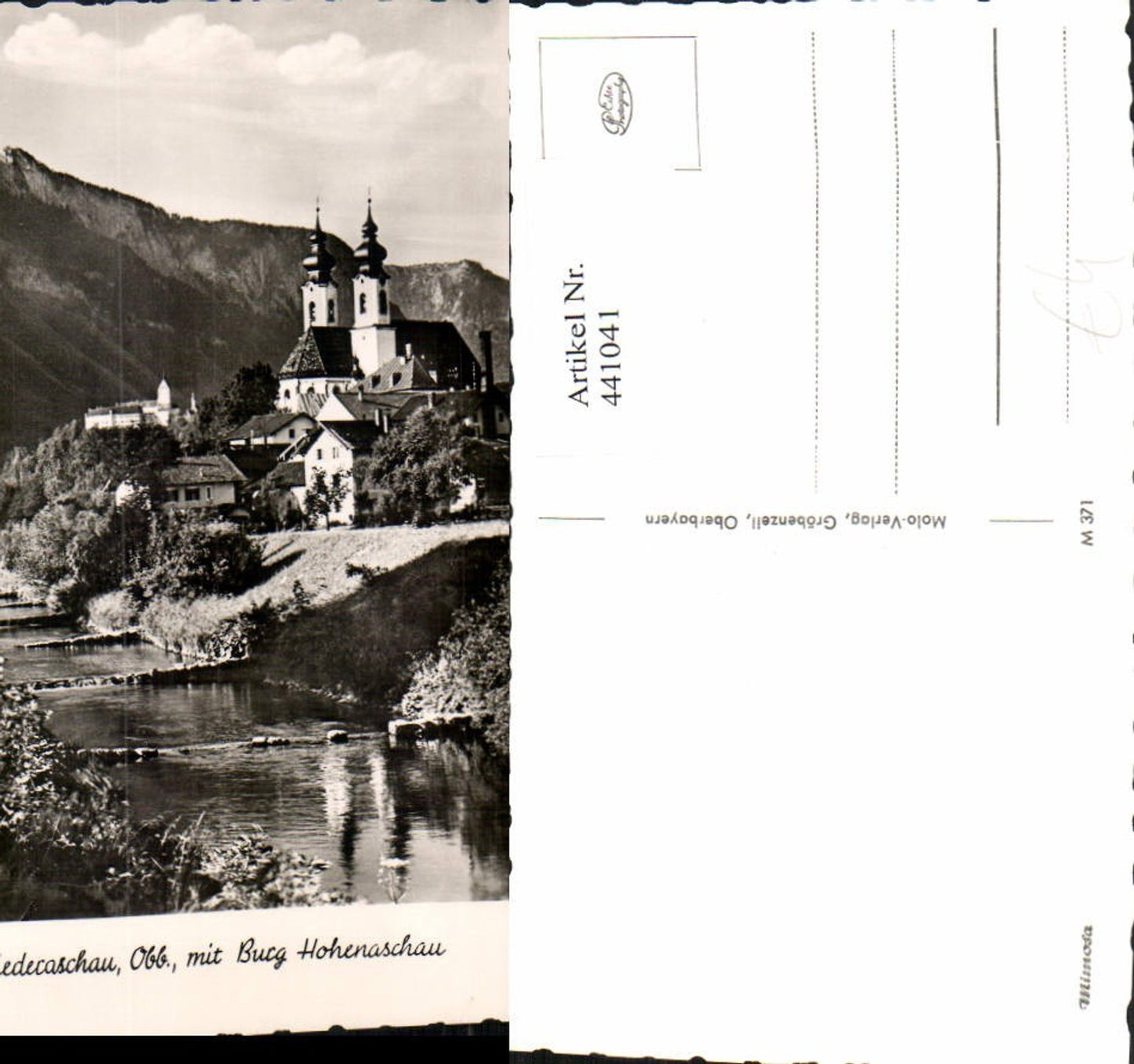 441041,Niederaschau Teilansicht m. Burg Hohenaschau