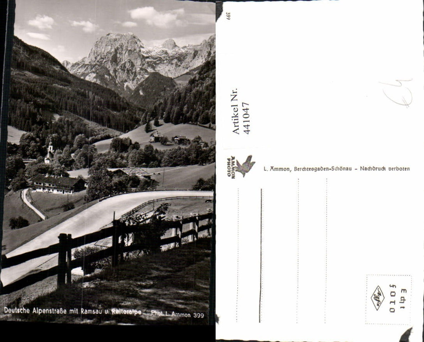 441047, German Alpine Road near Ramsau opposite Reiteralpe mountain scenery