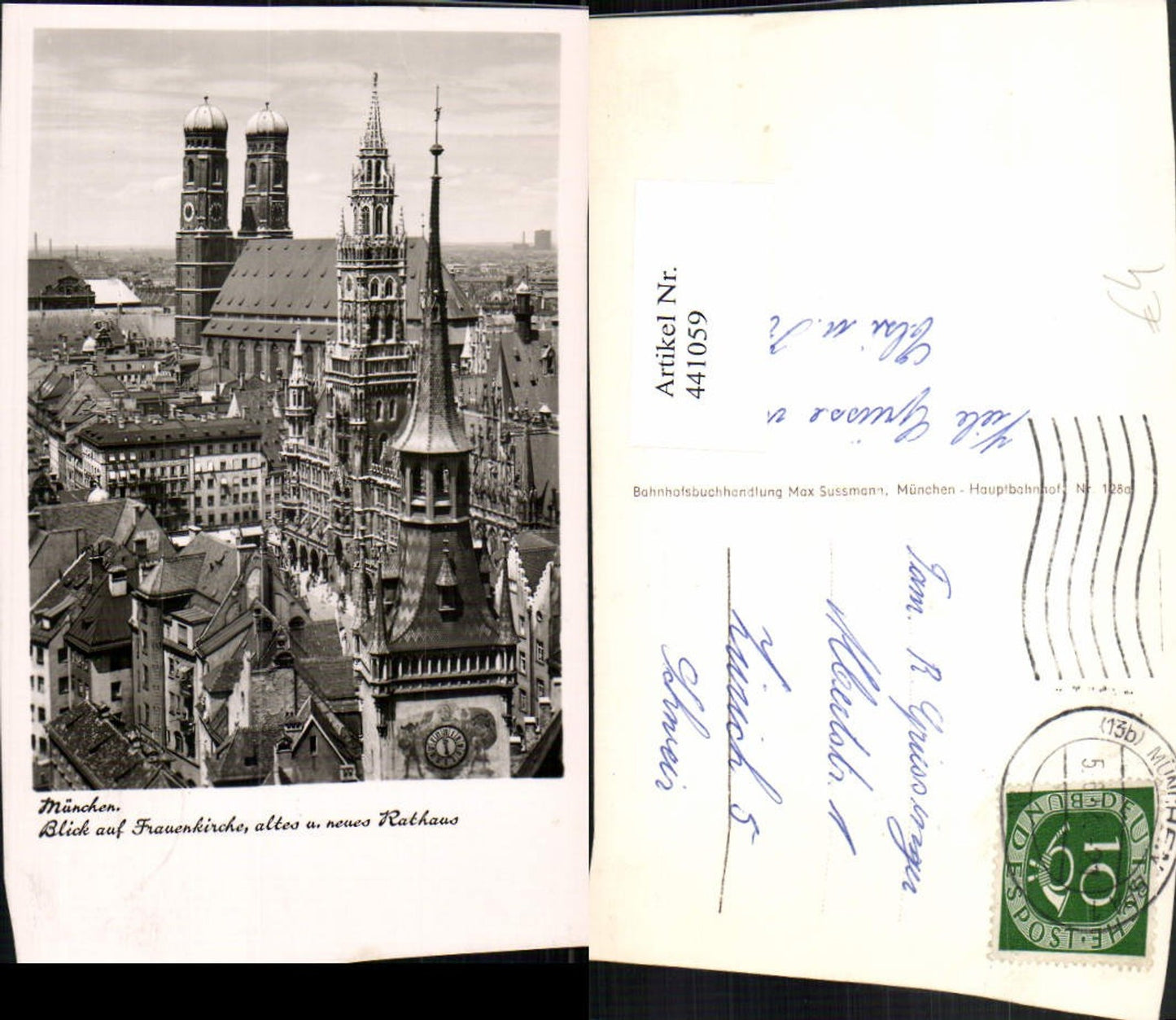 441059,München Teilansicht m. Rathaus Frauenkirche