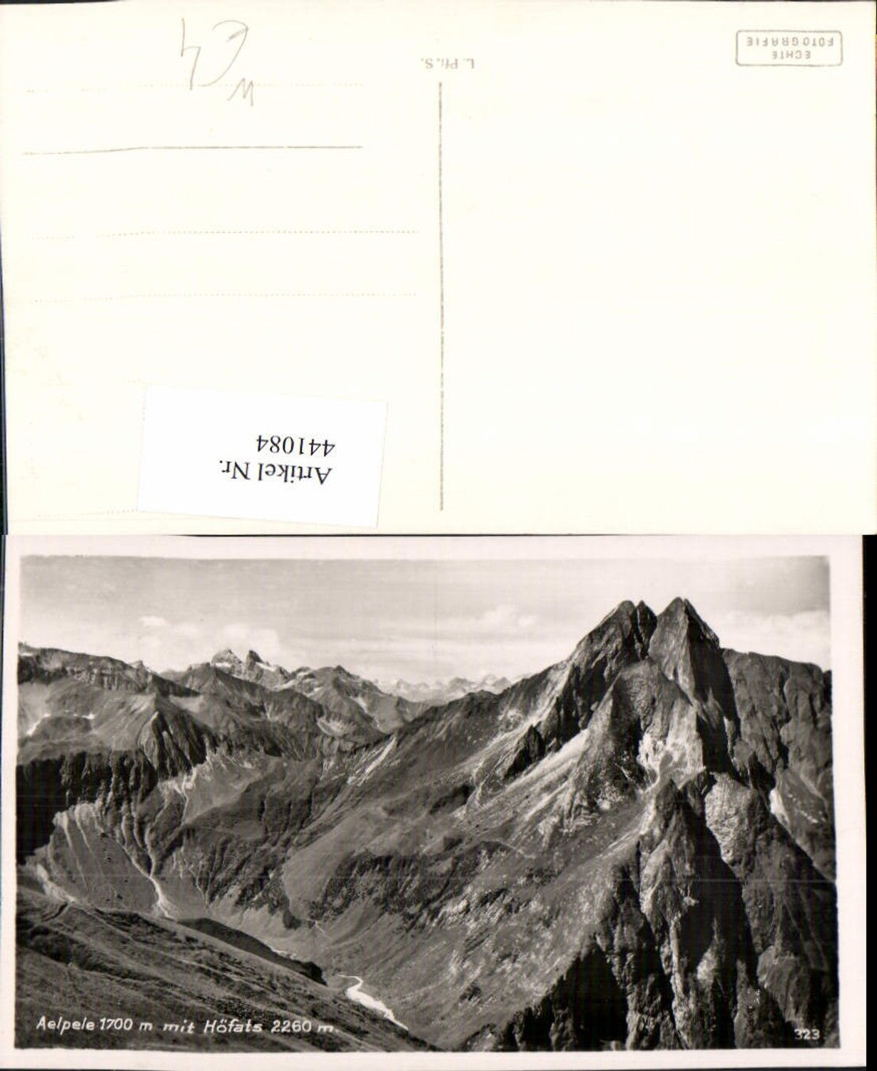 441084,Älpele m. Höfats b. Oberstdorf Bergkulisse