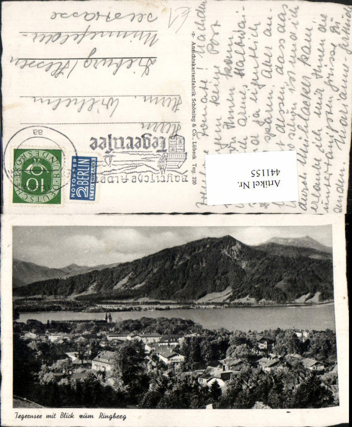 441155,Tegernsee Totale m. Blick zum Ringberg Bergkulisse