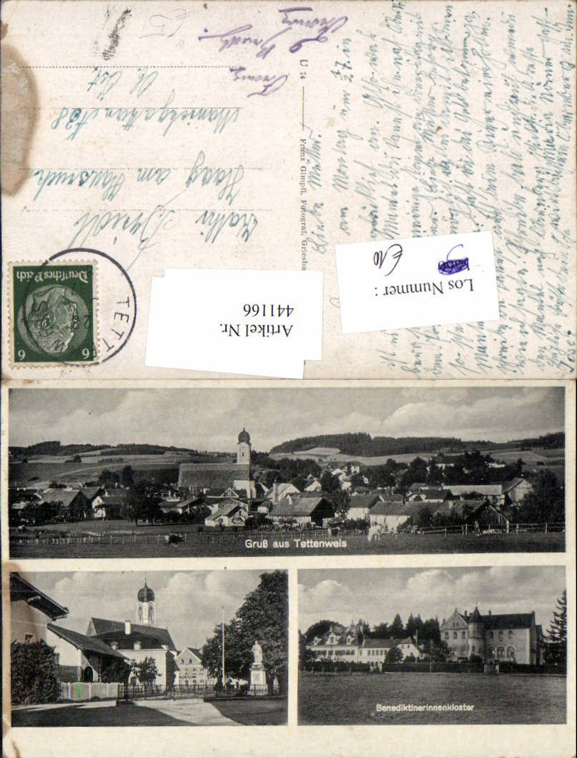 441166,Tettenweis Totale Kloster Kirche Mehrbildkarte