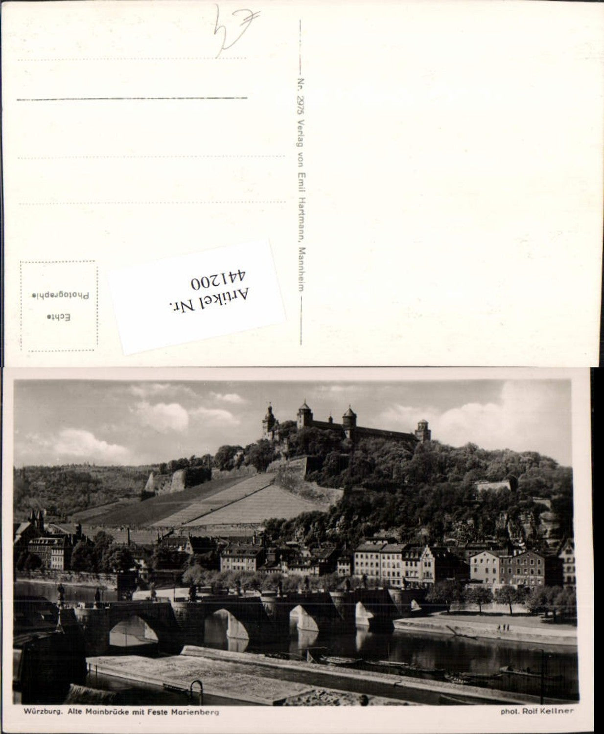 441200,Würzburg Teilansicht Mainbrücke Brücke m. Feste