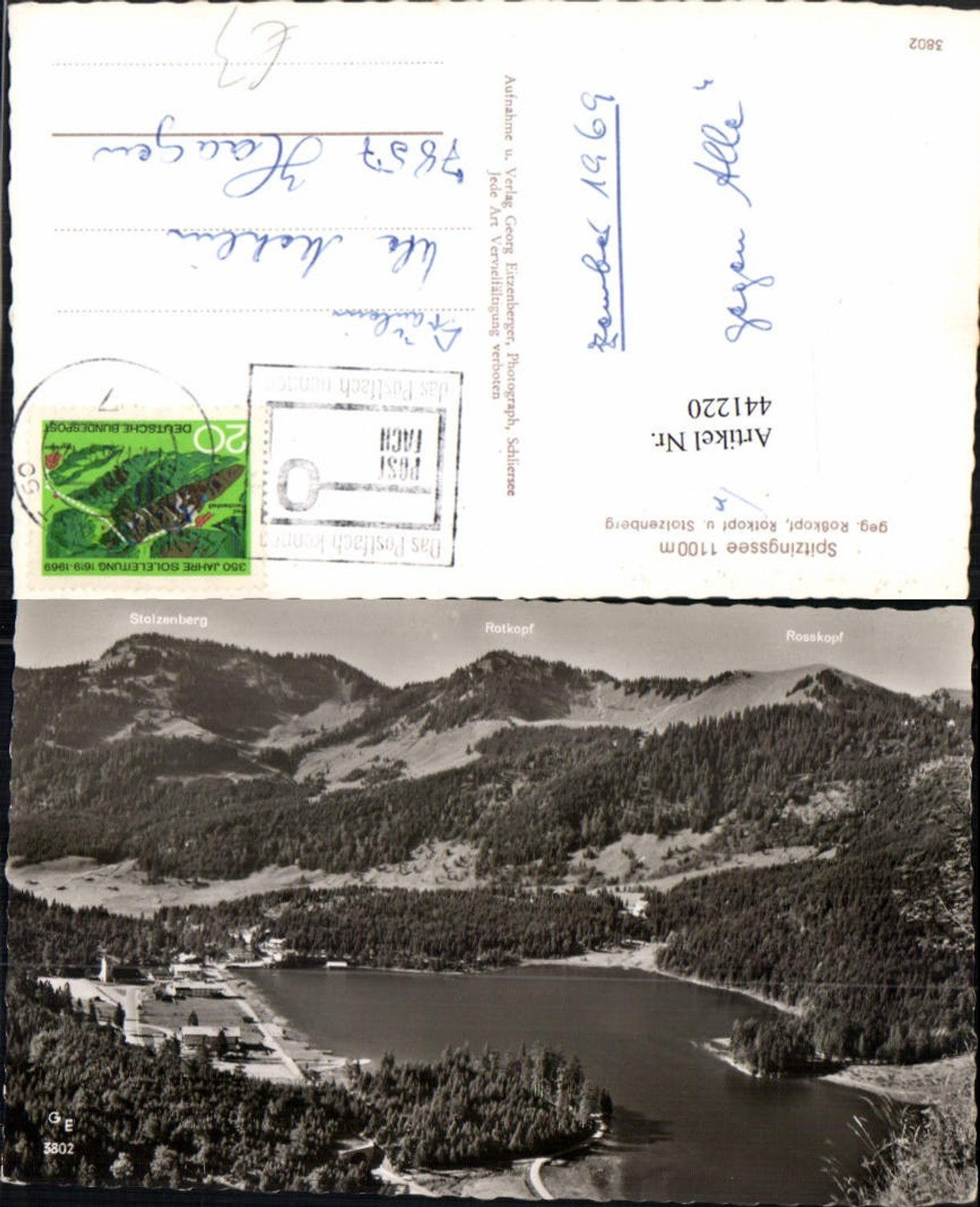 441220,Spitzingsee See b. Schliersee geg. Roßkopf Rotkopf